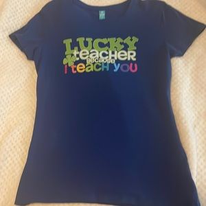 Lucky Teacher Because I Teach You t-shirt